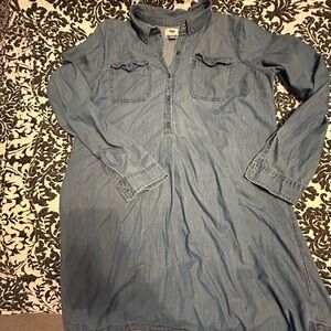 Old Navy Light Blue Denim Shirt Dress